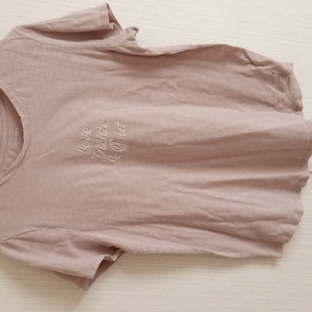 Old navy T-shirt, size large, tan